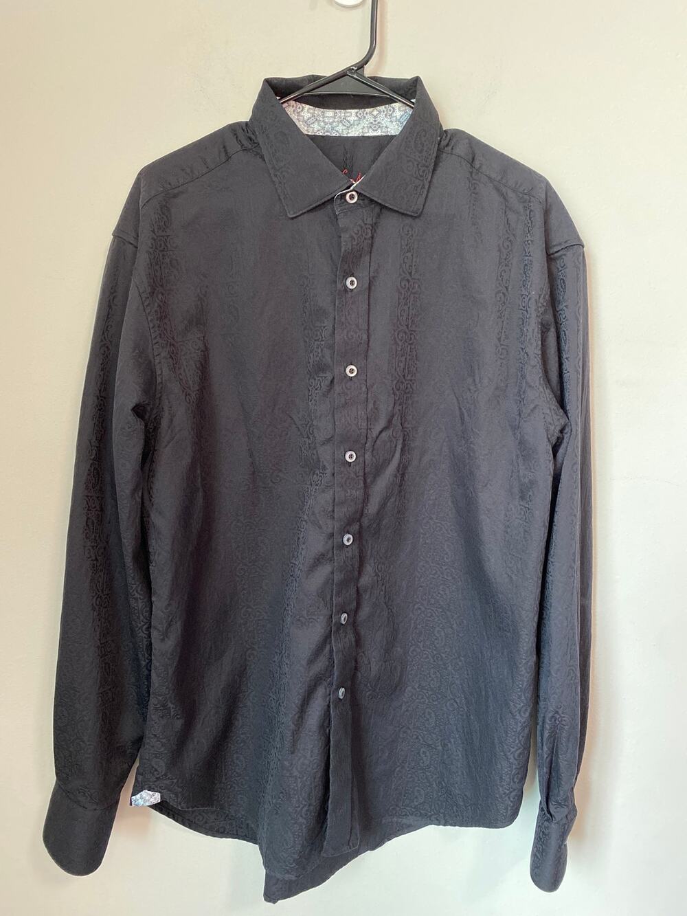 Robert Graham Men’s Black Long Sleeve Button Down Shirt Size XL